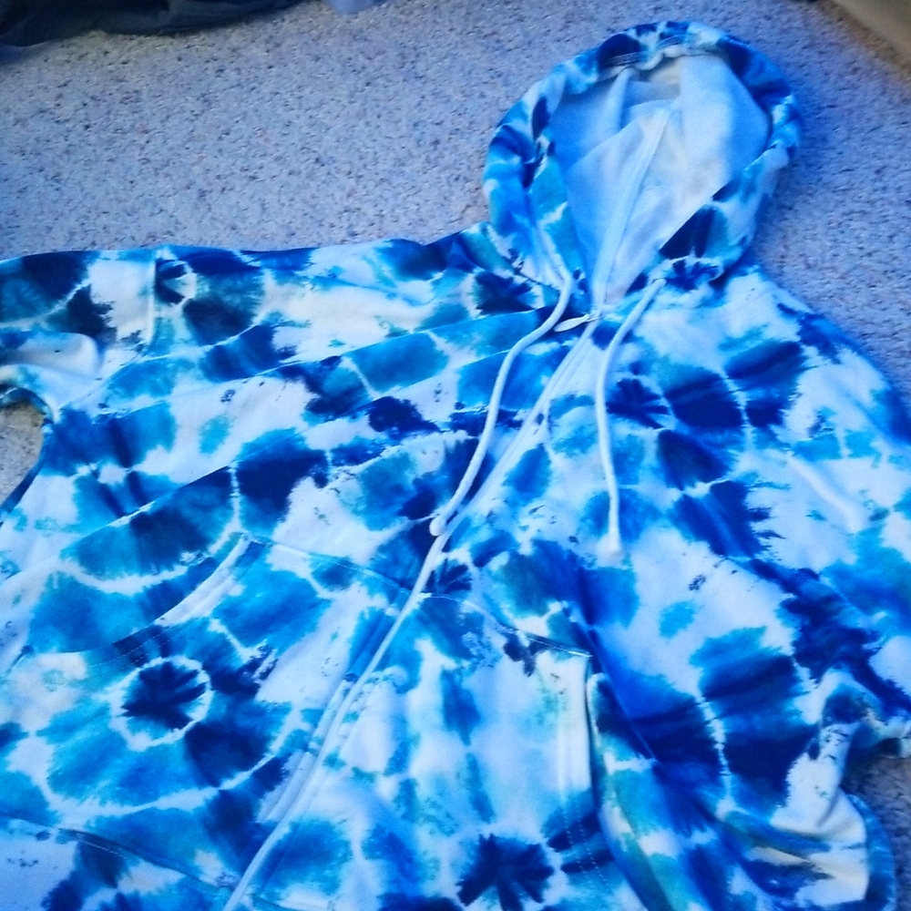 tye die zip up sweatshirt